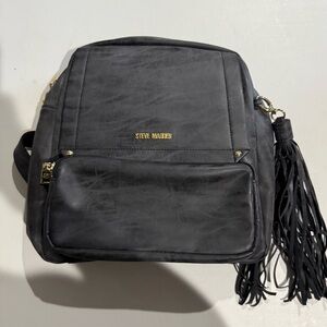 Steve Madden Gray Backpack with Tassel